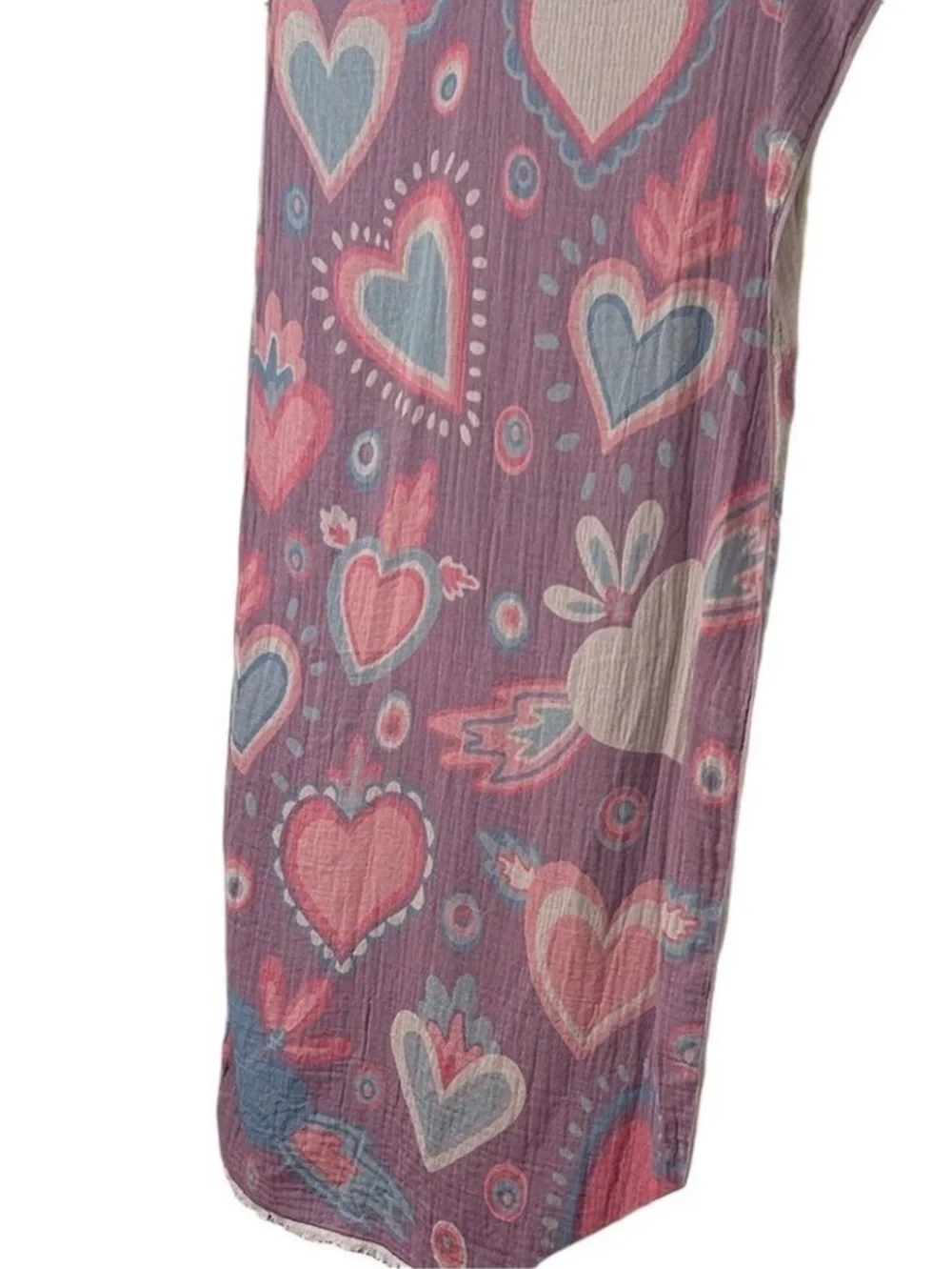 Dorm Colorful Heart Woven Throw Blanket Towel Curtain Home Decor NEW 44 x 74